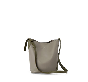 ANAIS Petite Shoulder Bag - Grey / Olive