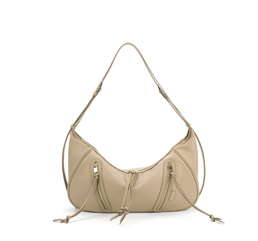 Ursula V11 2-Way Drape Hobo / Crossbody Bag - Almond