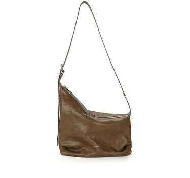 Abstract Eyelet Hobo Bag Small - Cacao